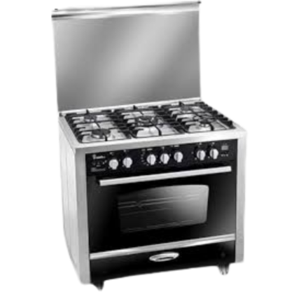 بوتاجاز اي كوك برو سمارت يونيون اير بـ 5 شعلات ، لون فضي واسود، موديل C6090SS-2GC-511-IDSP-S