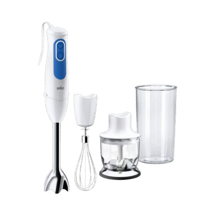 خلاط يدوي مالتي كويك سباجيتي 700 من براون، موديل 3 MQ3025 - أبيض وأزرق، 700.0 واط