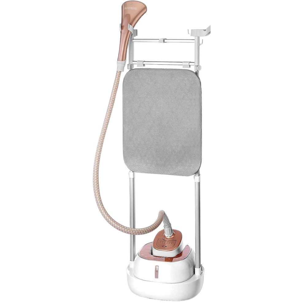 تصميم بدون عنوان (1) Black & Decker 2000W Digital Garment Steamer, White/Gold - Gstd2050-B5 - Image 1