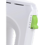 ⁦مضرب يدوي مالتي ميكس 1 من براون للخفق وعجن العجين، تقنية فاست ميكس، 4 سرعات + محرك توربو، 450 وات، مضارب من فولاذ مقاوم للصدأ HM 1100 - أبيض⁩ - الصورة ⁦2⁩