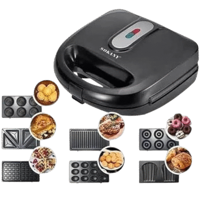 Sokany 7x1 electric waffle sandwich maker with 7 multi use mold