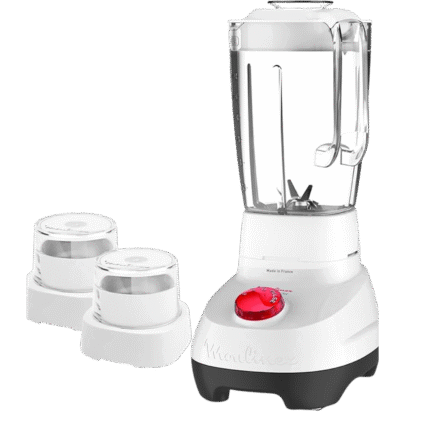 خلاط سوبر 3 في 1 من مولينكس، 2 لتر، 700 واط، مطحنة ومبشرة، عصا بيضاء - LM207125