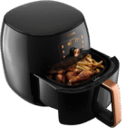 ⁦مقلاة هوائية XXL - 2000 وات 50 هرتز 1.4 كجم من فيليبس بتقنية الاستشعار الذكي تقنية الهواء السريع اسود نحاسي HD9863 91  لتر 2000.0 واط⁩ - الصورة ⁦2⁩