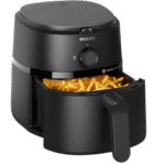 مقلاة هوائية سلسلة 1000 من فيليبس - 3.2 لتر، 1300 وات، تقنية الهواء السريع، أنالوج، متصلة بتطبيق هوم اي دي، أسود- NA110/00 - الصورة 2