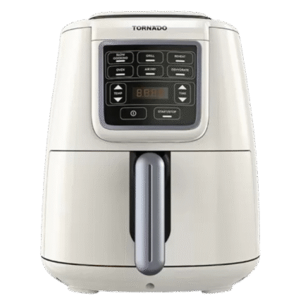 TORNADO Air Fryer 1550 Watt 4 Liter LED Display Creamy x Silver THF-1554D-XL-CS