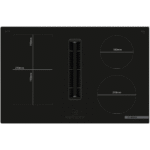 80cm Induction Hob with Built-in Ventilation System PVS811B16E in Black - Image 2