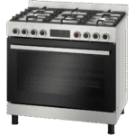 Bosch HIZGGVW50M gas cooker in silver