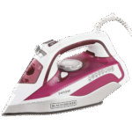 Black & Decker 2400W Steam Iron with Auto Shutoff and Ceramic Soleplate Magenta X2400-B5