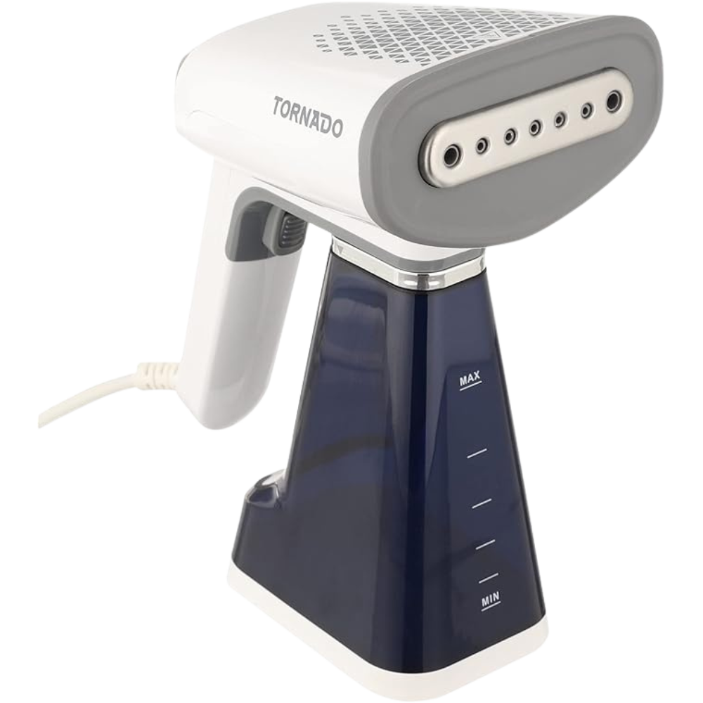 حبيبه (1) Tornado TST-HS1300 Portable Steam Iron, 1100 Watts - White and Blue - Image 1