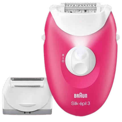 ماكينة ازالة الشعر براون سيلك ابيل 3 ، استخدام جاف ورطب ، بينك - Se 3032