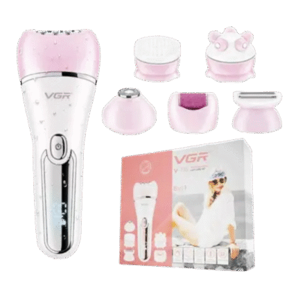 ماكينة ازالة الشعر في جي ار ، استخدام جاف ورطب ، ابيض وبينك - V-733
