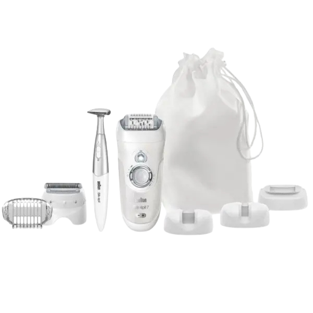 حبيبه ماكينة ازالة شعر براون سيلك ابيل 7 ، استخدام جاف ورطب ، ابيض - SE7-561 - الصورة 1