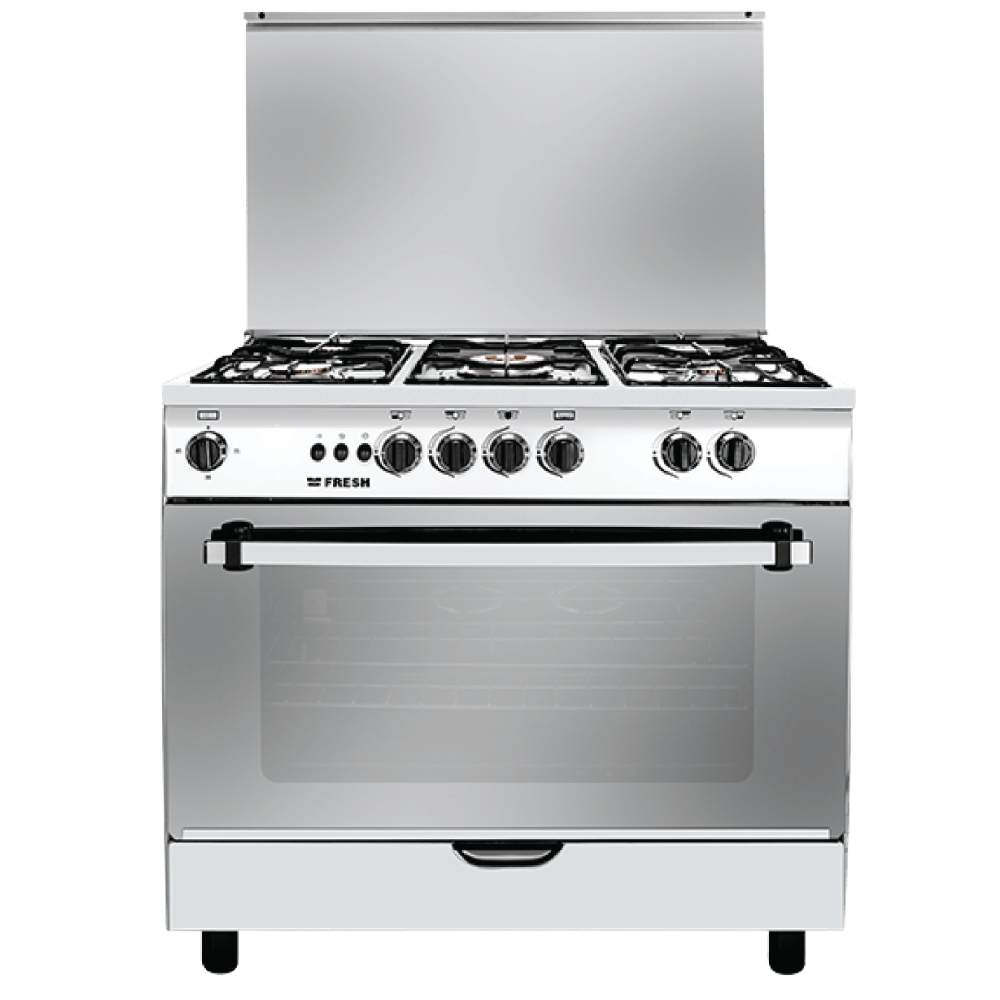 حبيبه (1) بوتاجاز فريش جامبو مروحة نحاس - 90 × 60 / 5 شعلة أستانلس ستيل - الصورة 1