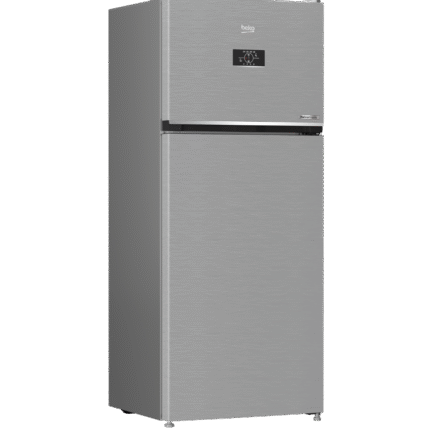 Beko Neo Frost Refrigerator - 367 Liters Net -ProSmart Inverter Motor - Harvest Fresh - Brushed Silver - 70 cm Width - RDNE420K02DXIDTEG