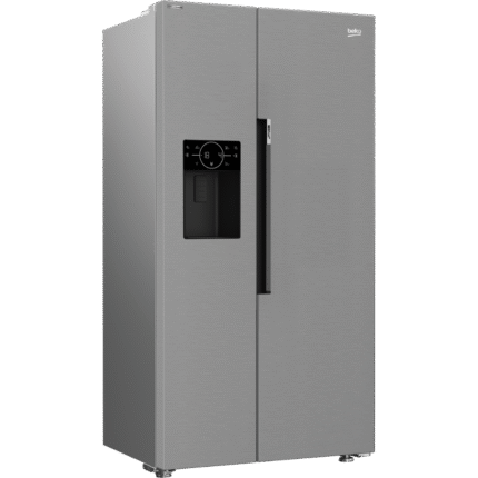 ثلاجة مع فريزر (جانبي, 91 سم)  GN166130XB: باللون الفضي