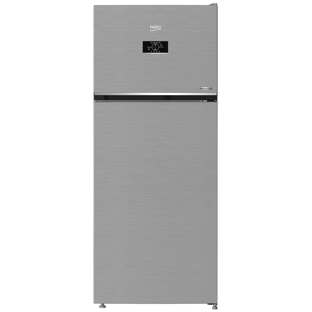 حبيبه (2) BEKOGLOBAL Fridge Freezer, 420L Gross,367L Net, No-Frost, Brushed Silver, 70 cm Width, RDNE420K02DXITEG - Image 1