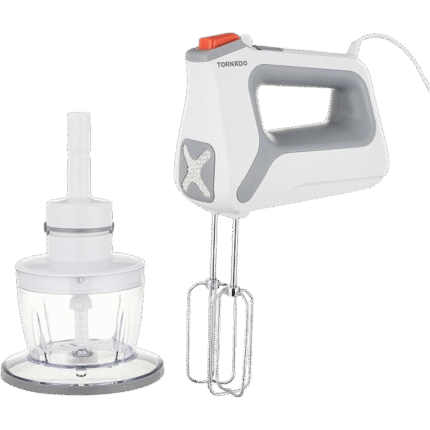 مضرب بيض تورنيدو 400 وات ، 5 سرعات ، قطاعة ، أبيض THM-400SS