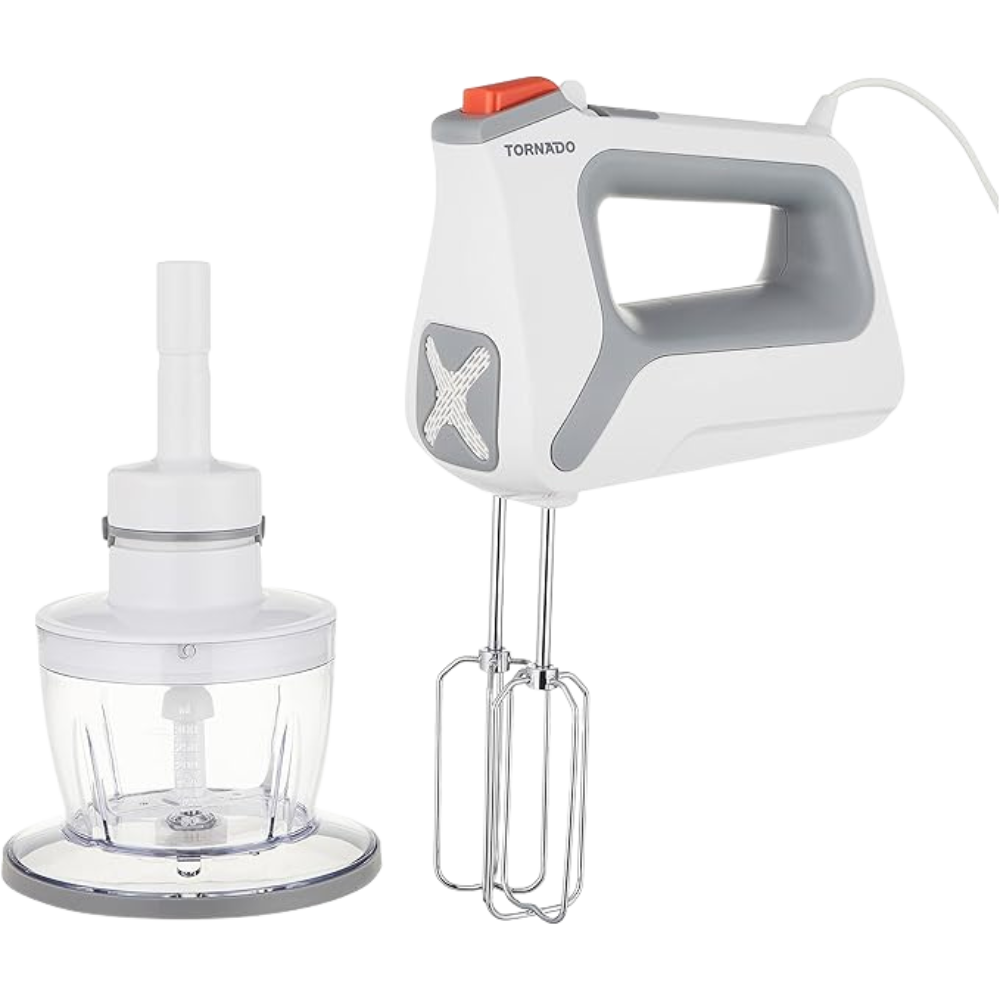 حبيبه (2) مضرب بيض تورنيدو 400 وات ، 5 سرعات ، قطاعة ، أبيض THM-400SS - الصورة 1