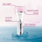 ⁦ماكينة ازالة الشعر في جي ار ، استخدام جاف ورطب ، ابيض وبينك - V-733⁩ - الصورة ⁦2⁩