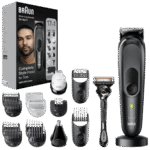 ماكينة حلاقة كهرباء براون سيريس 7 ، استخدام جاف ورطب ، اسود - MGK7491