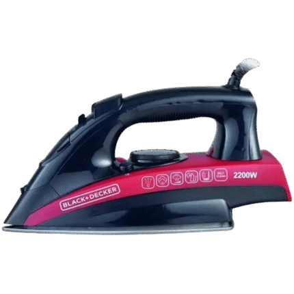 Black & Decker 2200W Steam Iron, Non-Stick Soleplate Multicolor