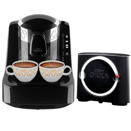 ماكينة تحضير القهوة التركية من ارزوم اوكا بخزان اوتوماتيكي - اسود/كروم - OK002-WFU-كروم