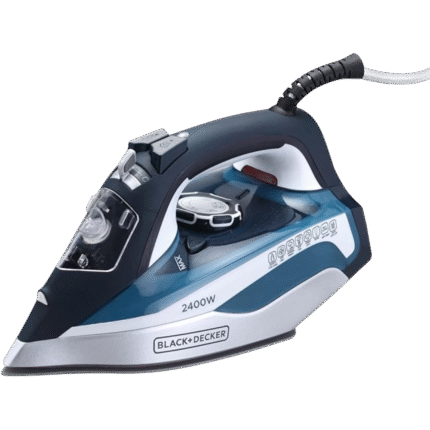 Black+Decker Steam Iron Ceramic Soleplate With Anti-Drip, Anti-Calc, Auto Shut-Off, 2400 Watts – X2150-B5