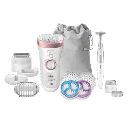 ماكينة ازالة الشعر براون SkinSpa ، استخدام جاف ورطب ، ابيض - SE9980