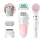 ماكينة حلاقة كهرباء براون 5 سيلك ابيل ، استخدام جاف ورطب ، ابيض وبينك - SES5-875BS