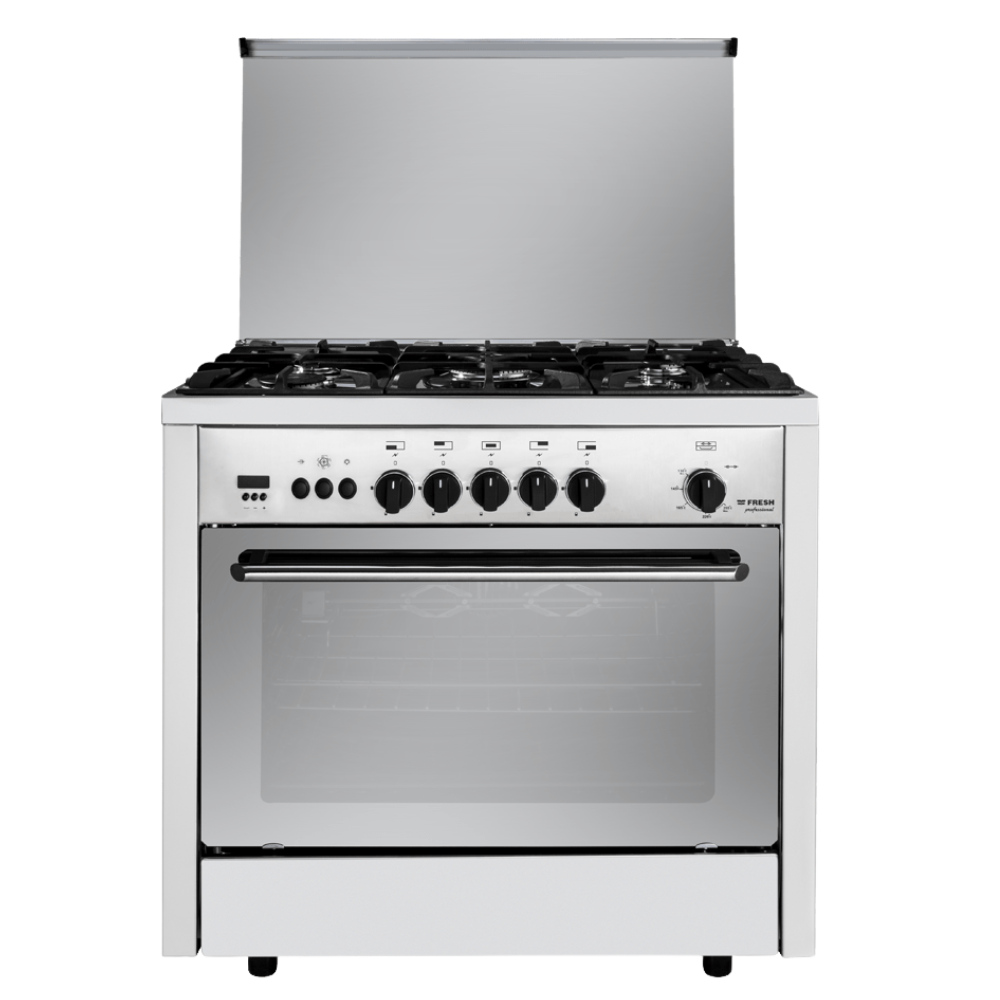 حبيبه (6) بوتاجاز فريش بروفيشنال 90 × 60 - 5 شعلة أستانلس ستيل - الصورة 1