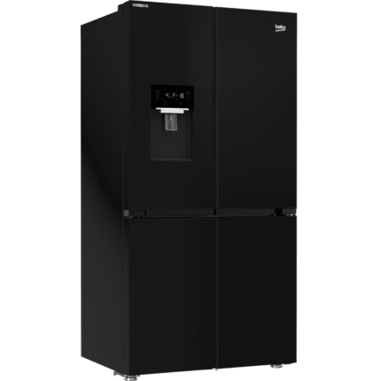 Beko No-Frost Refrigerator, 4 Doors, 565 Liters, Black - GNE134626BH