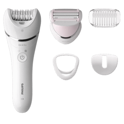 ماكينة ازالة الشعر فيليبس سيريز 8000، ، استخدام جاف ورطب ، ابيض - BRE710-01