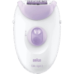 ماكينة ازالة الشعر براون سيلك ابيل 3 ، استخدام جاف ، ابيض وارجواني - 3170