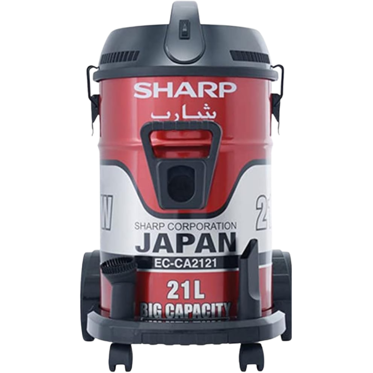 مكنسة برميلية شارب 2100 وات فلتر قماش أحمر EC-CA2121-X