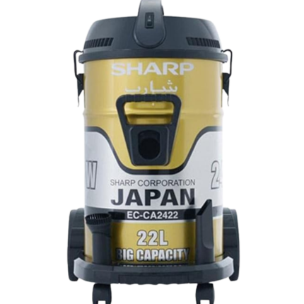 مكنسة برميلية شارب 2400 وات فلتر قماش ذهبي EC-CA2422-X
