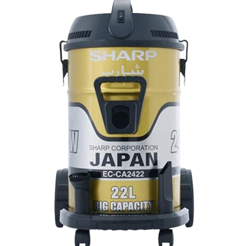 مكنسة برميلية شارب 2400 وات فلتر قماش ذهبي EC-CA2422-X