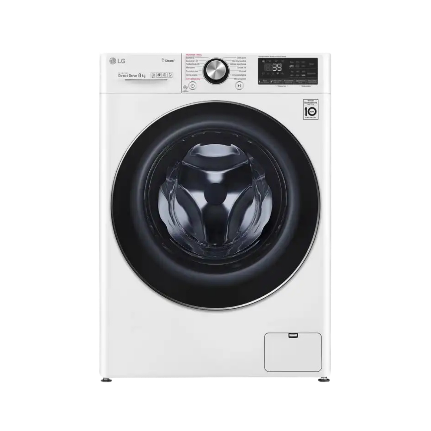 تصميم بدون عنوان - 2026-01-16T185338.658 ال جى غسالة ملابس 8 كيلو 1400 لفة بالبخار لون أبيض F4R5TYG0W - الصورة 1