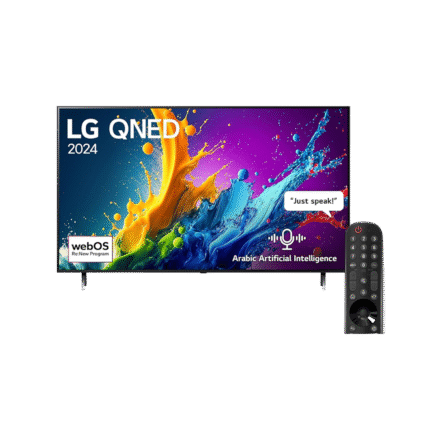 تلفزيون LG QNED AI QNED80 4K الذكي مقاس 75 بوصة المدعوم بجهاز التحكم AI Magic remote وميزة HDR10 وواجهة webOS24 طراز 75