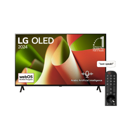 تلفزيون ذكي ال جي مقاس 55 بوصة او اي دي B4 بدقة 4K بتقنية الذكاء الاصطناعي بريموت ماجيك للتحكم عن بعد تقنية دولبي فيجن ويب اس 24 OLED55B46LA (2024) أسود