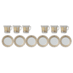 طقم قهوة بورسلين فاخر من فتحي محمود - موديل كلاسيك مذهب كود 2