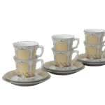 ⁦طقم قهوة بورسلين فاخر من فتحي محمود - موديل كلاسيك مذهب كود 2⁩ - الصورة ⁦2⁩