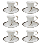 ⁦طقم شاي وقهوة  12 قطعة"فتحي محمود" – إبداع البورسلين المصري الفاخركود 15⁩ - الصورة ⁦2⁩