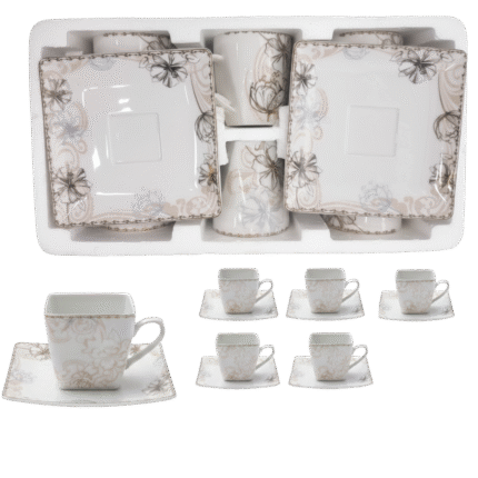 Fathi Mahmoud Porcelain Set – Contemporary Elegance (12 Pieces)