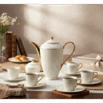 طقم شاي فتحي محمود - كود 34 (المجموعة الملكية البيضاء)