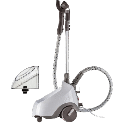 مكواة بخار كينوود 1500 وات بسعة خزان مياه 2 لتر وعجلات دوارة ورف قابل للطي وضاغط بنطلون وقفاز GSP65.000WH أبيض - ضمان دولي