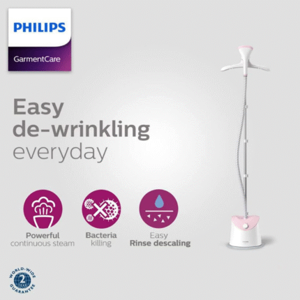 Philips Garment Steamer , 1400 milliliter , 1800 Watt , White Pink - GC484-49