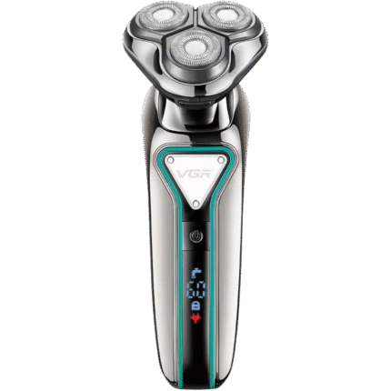 ماكينة حلاقة دوارة في جي ار Wet and Dr Usage ، استخدام جاف ورطب ، فضي - V-323