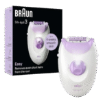 ماكينة ازالة الشعر براون سيلك ابيل 3 ، استخدام جاف ورطب ، ابيض وارجواني - SE 3000