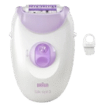 ماكينة ازالة الشعر براون سيلك ابيل 3 ، استخدام جاف ورطب ، ابيض وارجواني - SE 3000 - الصورة 4