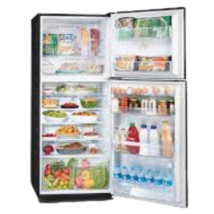 ثلاجة 2 باب 370 لتر, ثلاجة فريزر بخاصية توزيع الهواء اسود زانوسي